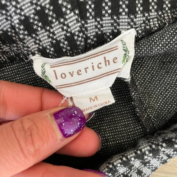 Houndstooth / plaid knit stretch pants - Picture 4 of 4